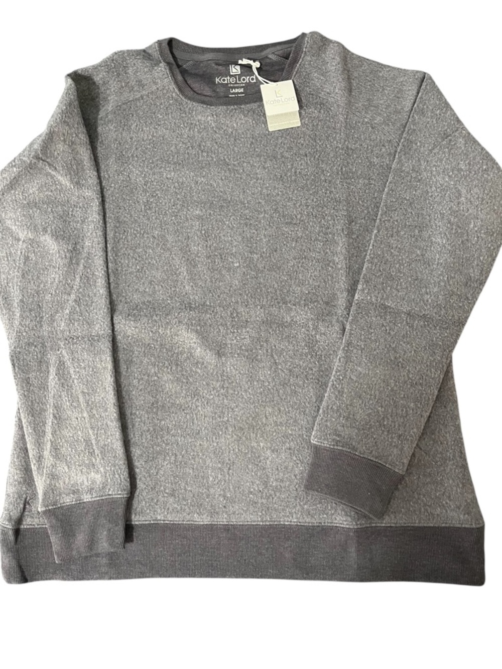 Brand New Kate Lord Women's Gray Crewneck Sweatshirt